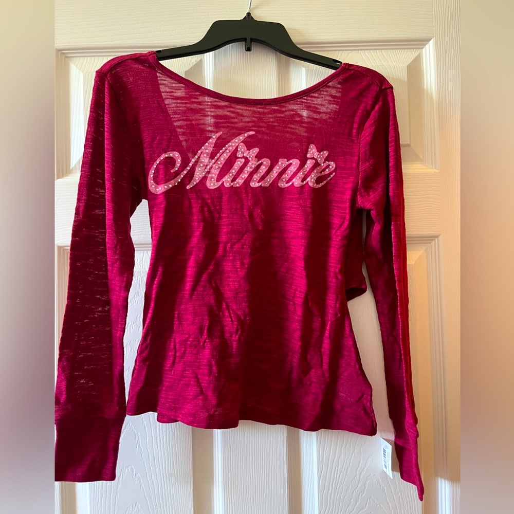 Disney parks “Minnie” boutique top. Criss cross back